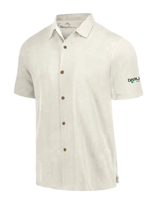 Tommy Bahama Ivory Tropic Isles Short Sleeve Shirt w/Darling Ingredients Logo