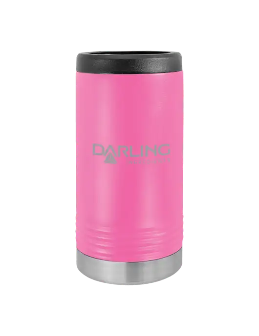 Polar Camel Powder Coated Pink Vacuum Insulated Slim Beverage Holder w/Darling Ingredients Logo