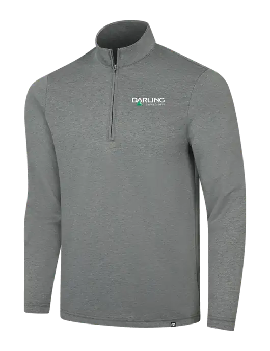 TravisMathew Dark Grey Heather Coveside ¼-Zip w/Darling Ingredients Logo