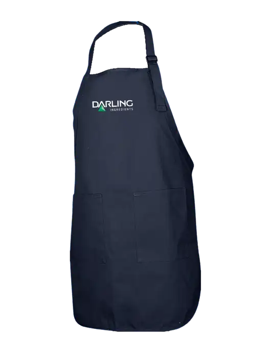 Full-Length Navy Apron With Pockets w/Darling Ingredients Logo