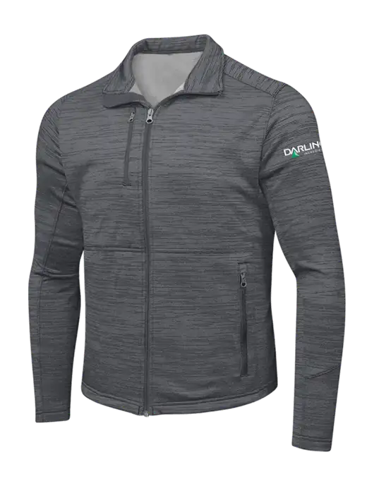 Medium Grey Digi Stripe Fleece Jacket w/Darling Ingredients Logo