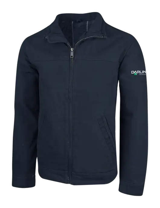 Cornerstone Navy Washed Duck Cloth Flannel Lined Work Jacket w/Darling Ingredients Logo