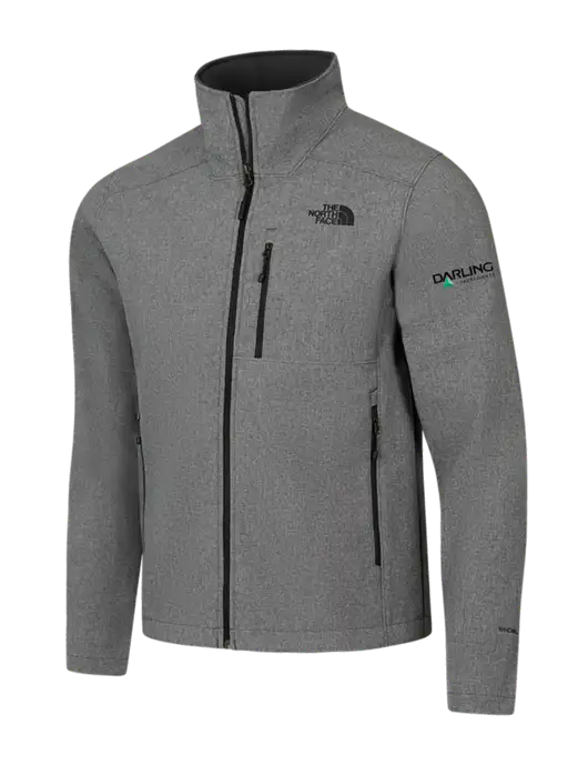 North Face Light Grey Heather Apex Barrier Soft Shell Jacket w/Darling Ingredients Logo