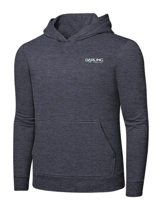 Heather Navy 7.8 oz Ring Spun Hooded Sweatshirt w/Darling Ingredients Logo