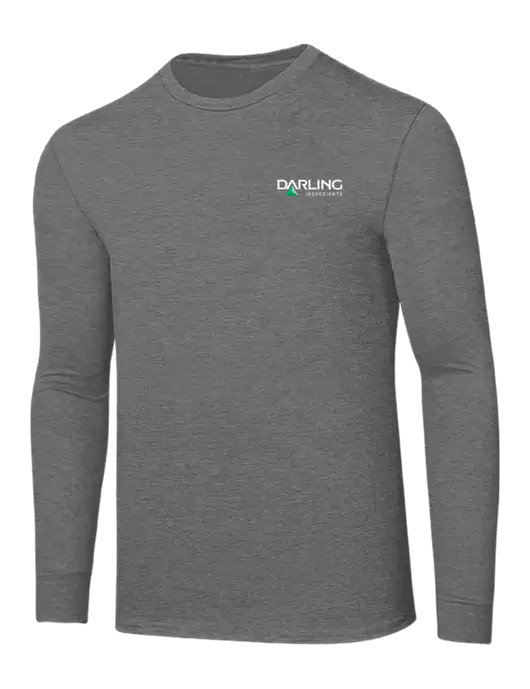 Core Blend Medium Grey Heather Long Sleeve Tee w/Darling Ingredients Logo