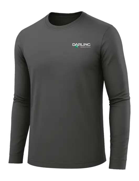 Long Sleeve Dark Grey PosiCharge Competitor Tee w/Darling Ingredients Logo