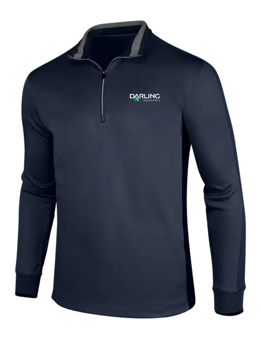 NIKE Midnight Navy Heather/Midnight Navy Dry-Fit 1/2 Zip Cover-Up w/Darling Ingredients Logo