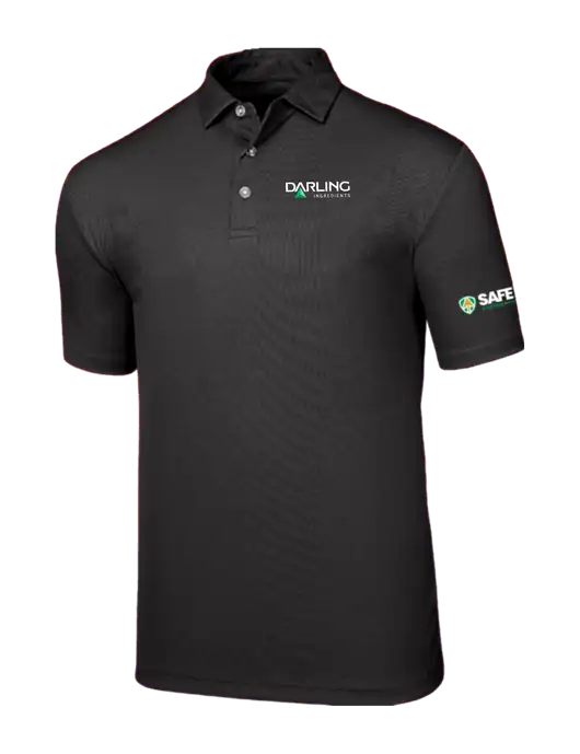 Callaway Birdseye Black Polo w/Darling Ingredients Logo, Safety Logo