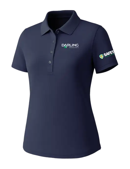 Callaway Womens Core Navy Performance Polo w/Darling Ingredients Logo, Safety Logo