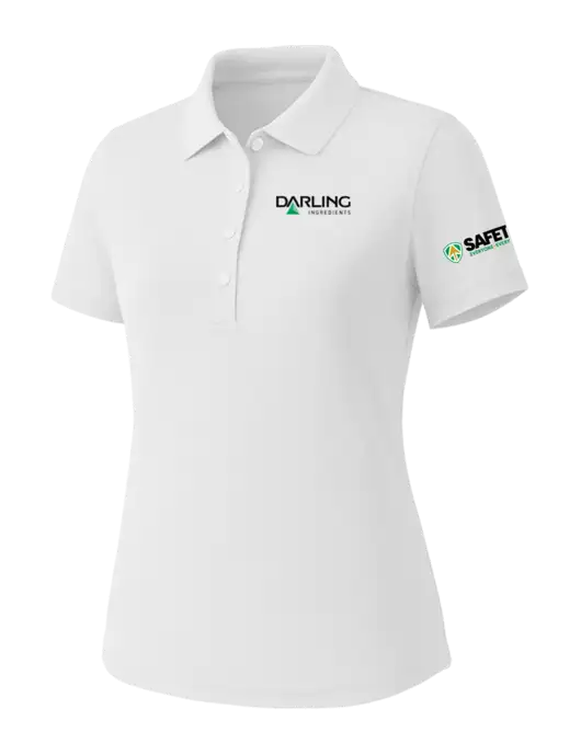 Callaway Womens Core Bright White Performance Polo w/Darling Ingredients Logo, Safety Logo