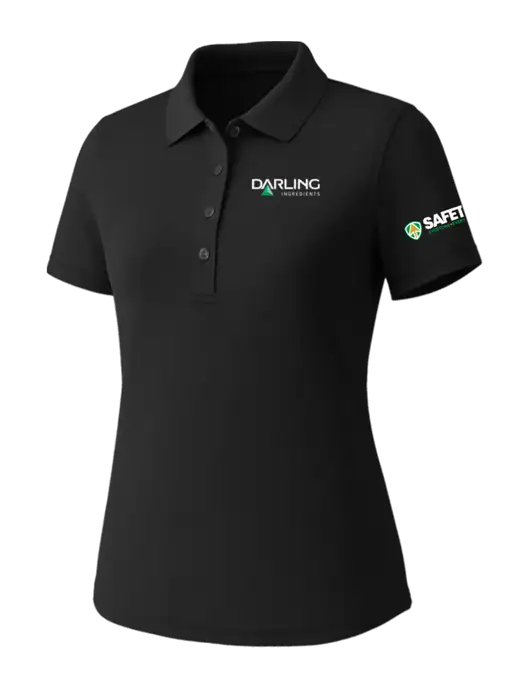 Callaway Womens Core Black Performance Polo w/Darling Ingredients Logo, Safety Logo