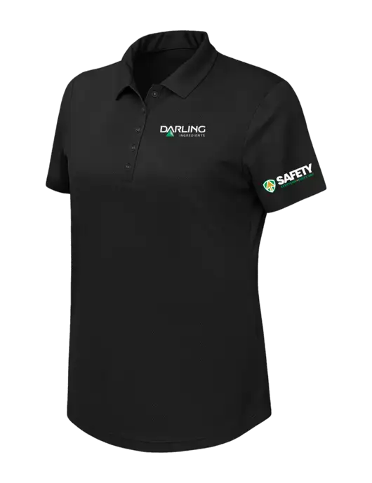 Callaway Womens Birdseye Black Polo w/Darling Ingredients Logo, Safety Logo