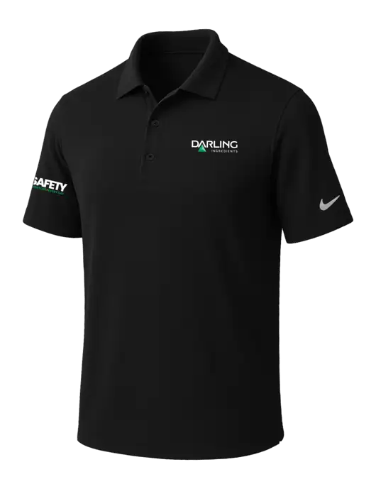 NIKE Black Dri-Fit Micro Pique Polo w/Darling Ingredients Logo, Safety Logo