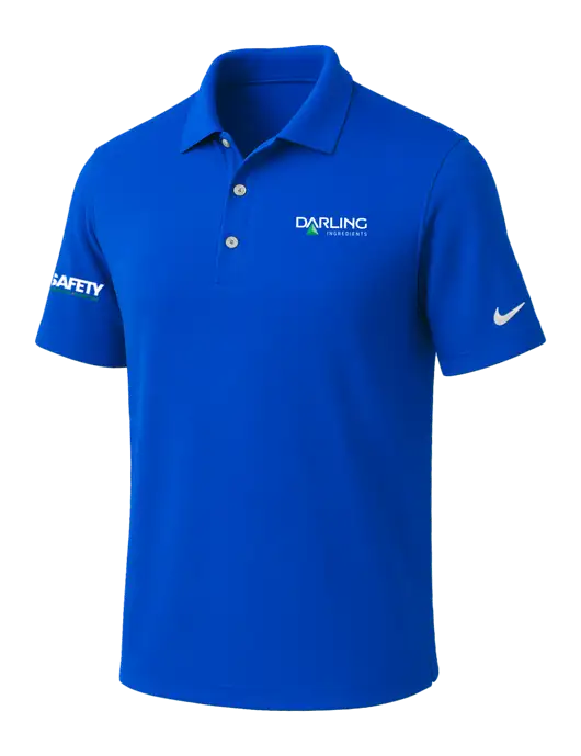 NIKE Royal Dri-Fit Micro Pique Polo w/Darling Ingredients Logo, Safety Logo