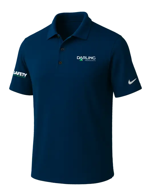 NIKE Navy Dri-Fit Micro Pique Polo w/Darling Ingredients Logo, Safety Logo