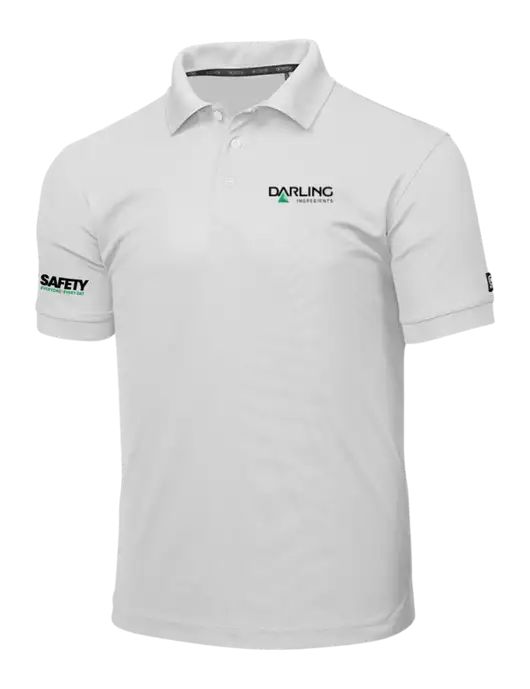 OGIO Bright White Caliber 2.0 Polo w/Darling Ingredients Logo, Safety Logo