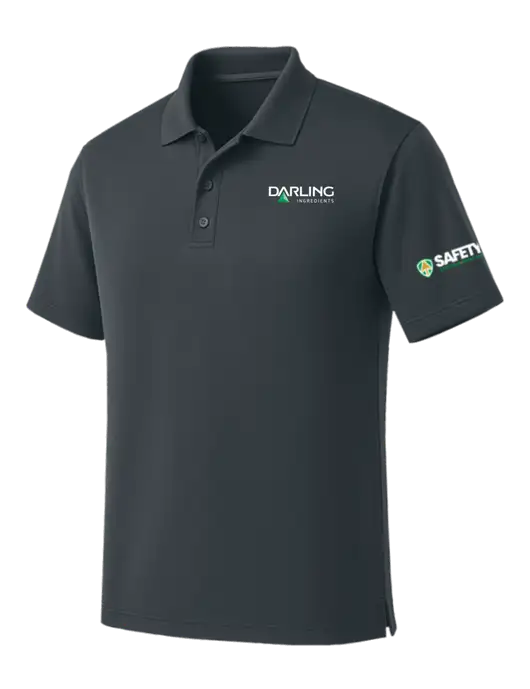 Dark Grey Dry Zone UV Micro Mesh Polo w/Darling Ingredients Logo, Safety Logo