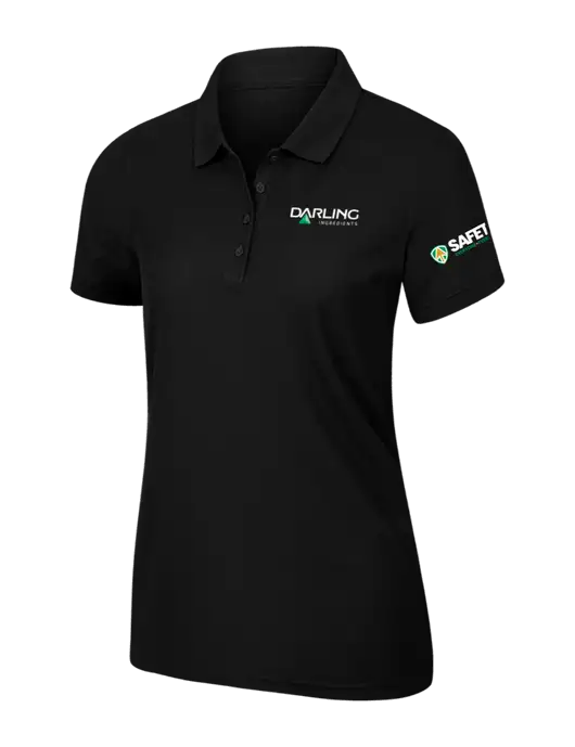 Womens Black Core Classic Pique Polo w/Darling Ingredients Logo, Safety Logo