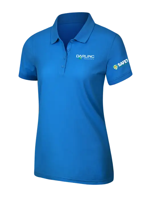 Light Royal Blue Womens Core Classic Pique Polo w/Darling Ingredients Logo, Safety Logo