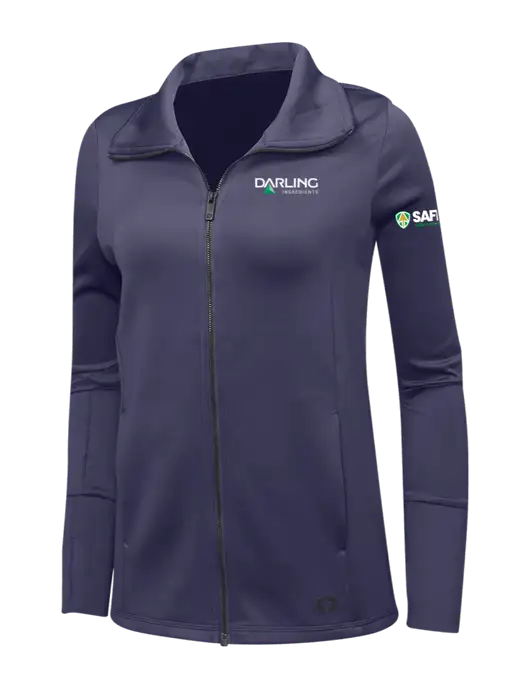 OGIO Navy Womens Endurance Modern Performance Full-Zip w/Darling Ingredients Logo, Safety Logo