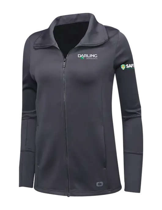 OGIO Dark Grey Womens Endurance Modern Performance Full-Zip w/Darling Ingredients Logo, Safety Logo