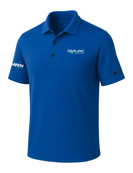 NIKE Dark Royal Dri-Fit Micro Pique Polo w/Darling Ingredients Logo, Safety Logo