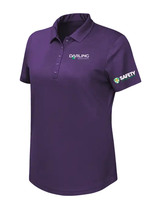 Callaway Womens Birdseye Purple Polo w/Darling Ingredients Logo, Safety Logo