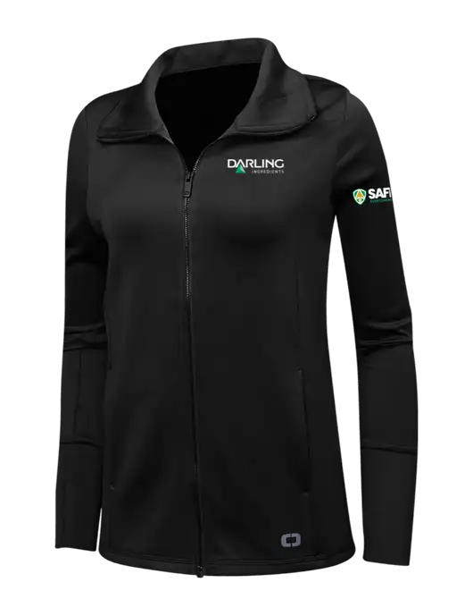 OGIO Black Womens Endurance Modern Performance Full-Zip w/Darling Ingredients Logo, Safety Logo