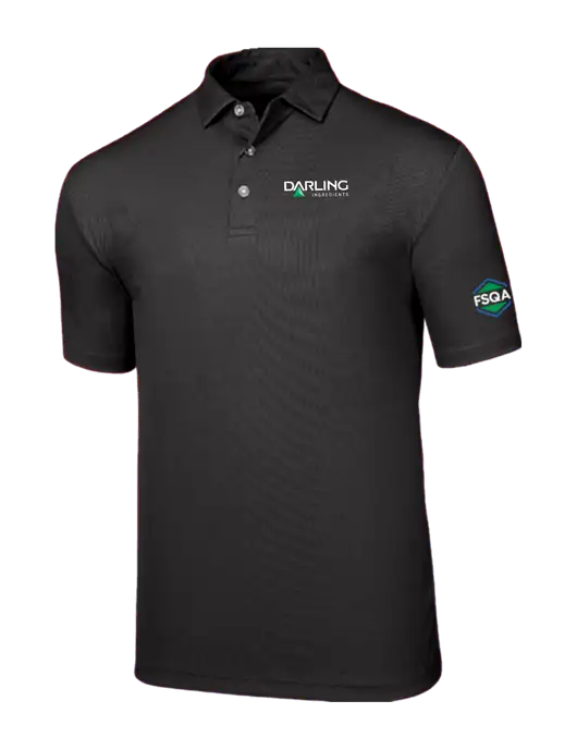 Callaway Birdseye Black Polo w/Darling Ingredients Logo, FSQA Logo