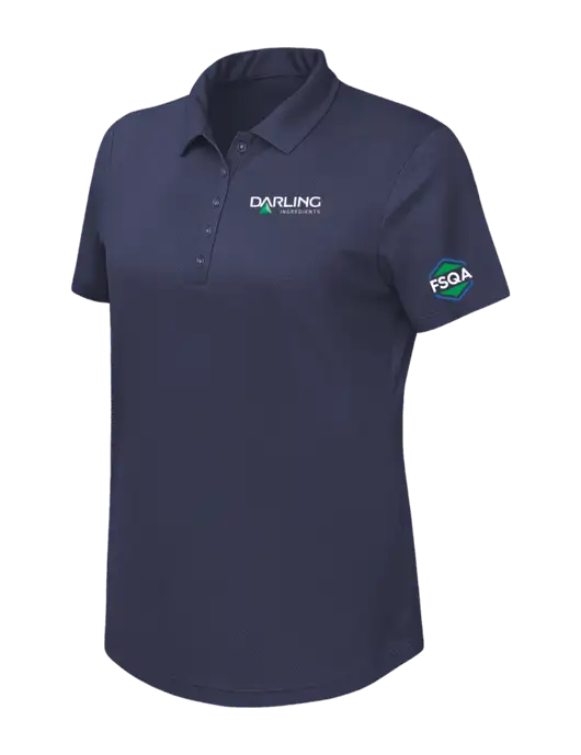 Callaway Womens Birdseye Navy Polo w/Darling Ingredients Logo, FSQA Logo