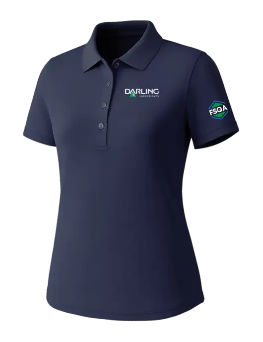 Callaway Womens Core Navy Performance Polo w/Darling Ingredients Logo, FSQA Logo