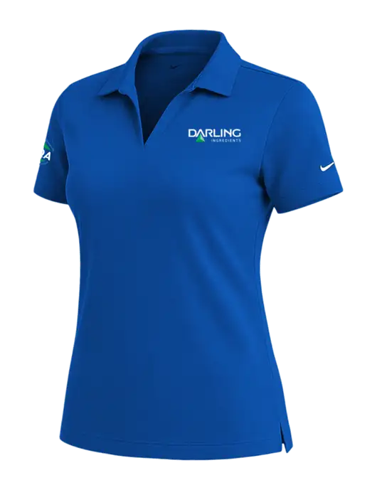 NIKE Royal Womens Dri-Fit Micro Pique Polo w/Darling Ingredients Logo, FSQA Logo