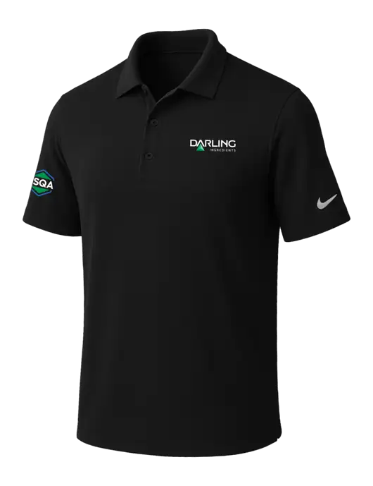 NIKE Black Dri-Fit Micro Pique Polo w/Darling Ingredients Logo, FSQA Logo