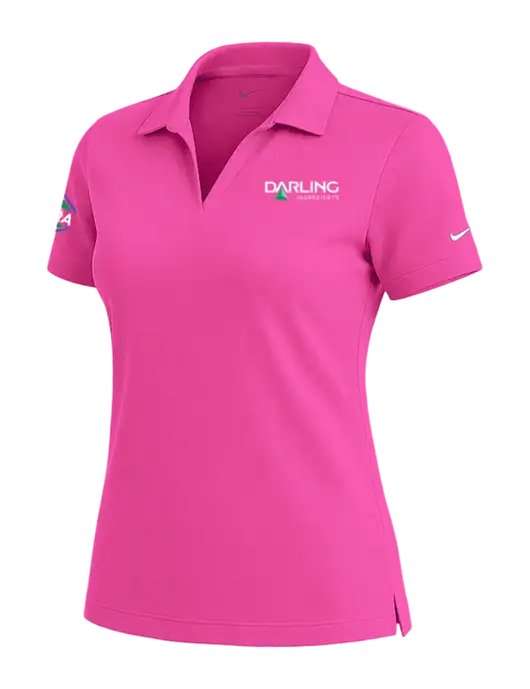 NIKE Fuchsia Womens Dri-Fit Micro Pique Polo w/Darling Ingredients Logo, FSQA Logo