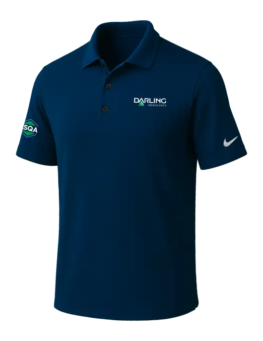 NIKE Navy Dri-Fit Micro Pique Polo w/Darling Ingredients Logo, FSQA Logo