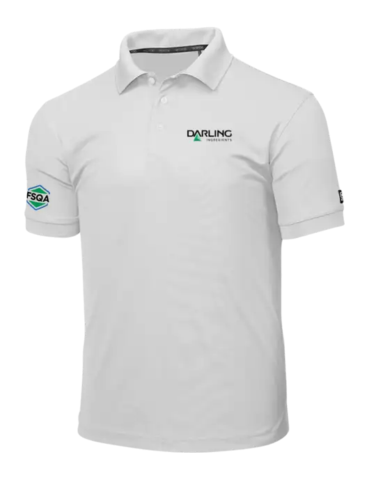 OGIO Bright White Caliber 2.0 Polo w/Darling Ingredients Logo, FSQA Logo