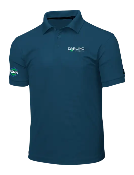 OGIO Light Navy Caliber 2.0 Polo w/Darling Ingredients Logo, FSQA Logo