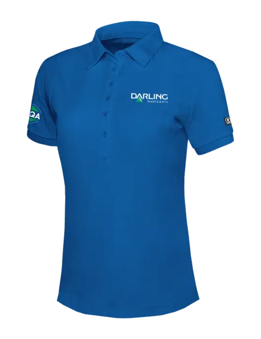 OGIO Womens Royal Blue Jewel Polo w/Darling Ingredients Logo, FSQA Logo