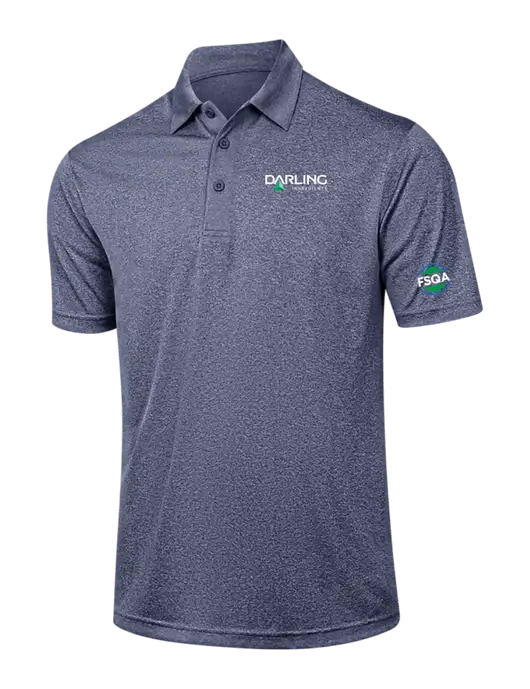 Navy Heather Contender Polo w/Darling Ingredients Logo, FSQA Logo
