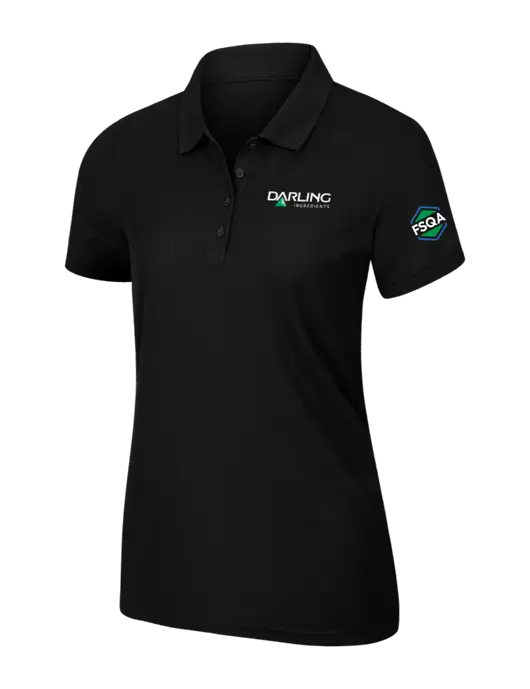 Womens Black Core Classic Pique Polo w/Darling Ingredients Logo, FSQA Logo