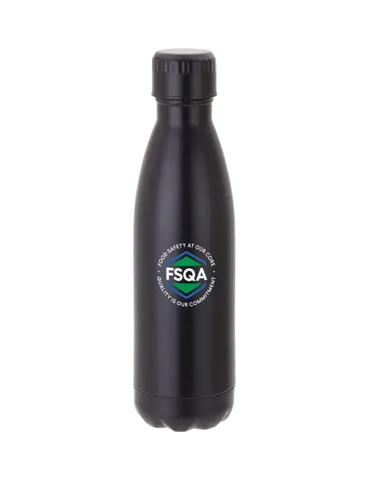 City Go Matte Black 17 oz Insulated Bottle w/FSQA Logo, Darling Ingredients Logo