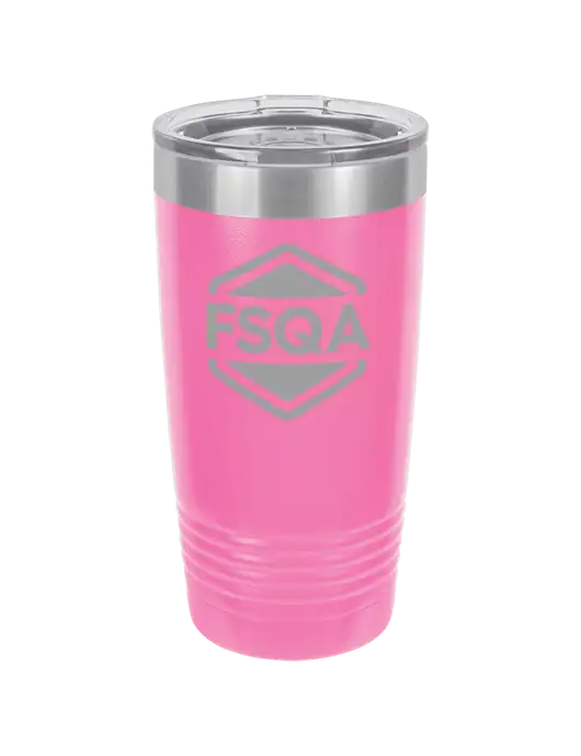Polar Camel 20 oz Powder Coated Pink Vacuum Insulated Tumbler w/FSQA Logo, Darling Ingredients Logo