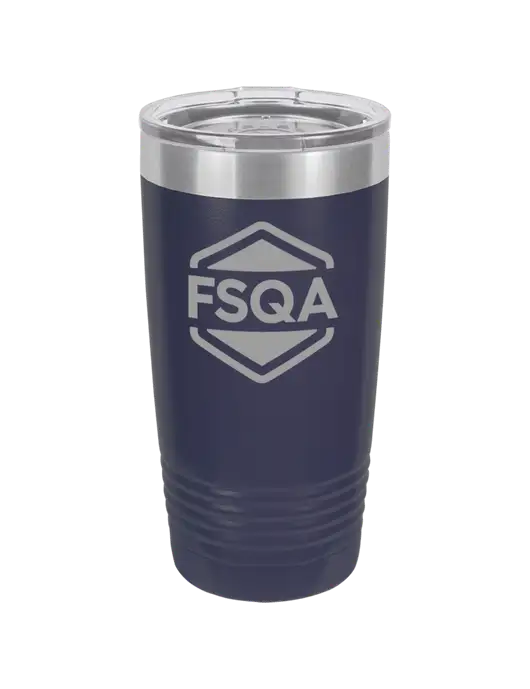Polar Camel 20 oz Powder Coated Navy Vacuum Insulated Tumbler w/FSQA Logo, Darling Ingredients Logo