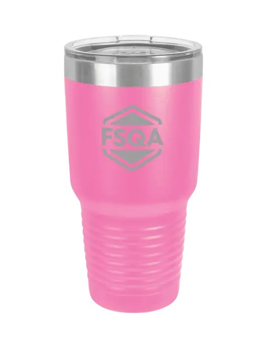 Polar Camel 30 oz Powder Coated Pink Vacuum Insulated Tumbler w/FSQA Logo, Darling Ingredients Logo