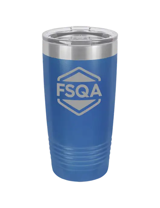 Polar Camel 20 oz Powder Coated Royal Vacuum Insulated Tumbler w/FSQA Logo, Darling Ingredients Logo