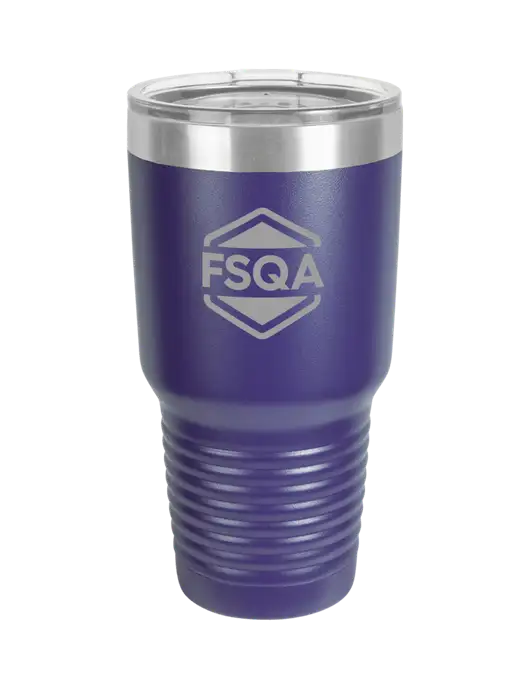 Polar Camel 30 oz Powder Coated Purple Vacuum Insulated Tumbler w/FSQA Logo, Darling Ingredients Logo