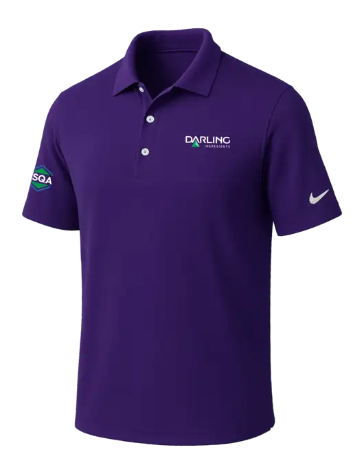 NIKE Purple Dri-Fit Micro Pique Polo w/Darling Ingredients Logo, FSQA Logo