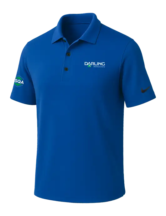 NIKE Dark Royal Dri-Fit Micro Pique Polo w/Darling Ingredients Logo, FSQA Logo
