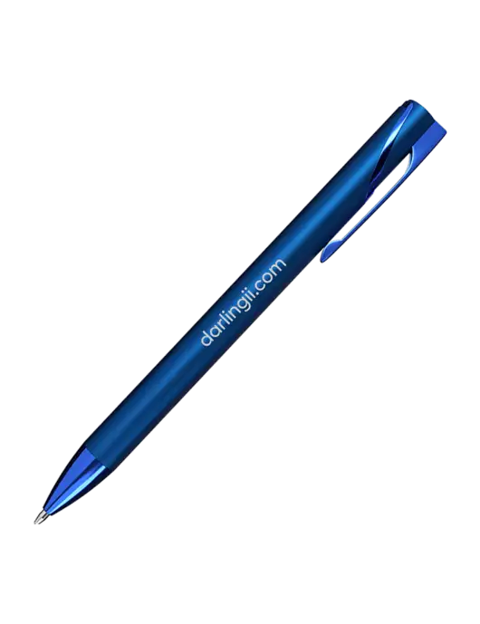 Navy HyperNova Ballpoint Pen - Black Ink w/DI URL Logo, Darling Ingredients Logo