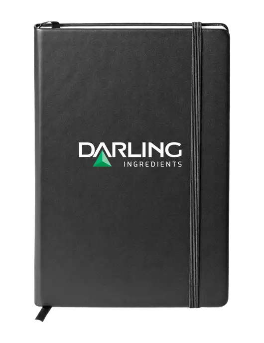 Neoskin Black Hard Cover Journal 5.75 x 8.375 w/Darling Ingredients Logo